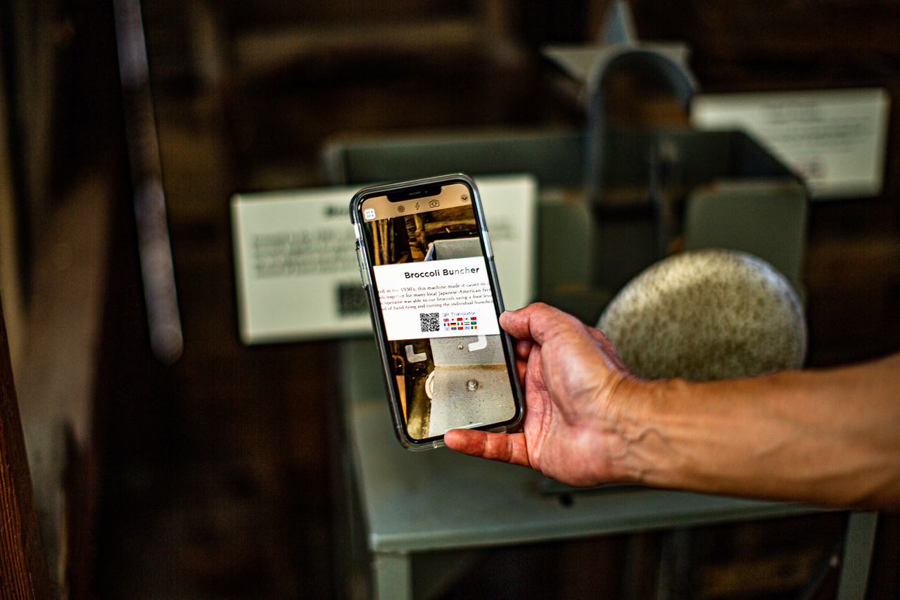 Photo: Scanning the QR code with a smartphone