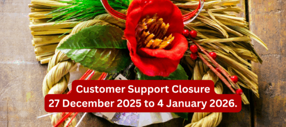 Customer Support Closing & Reopening Dates (New Year Holidays)